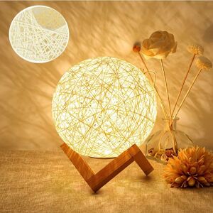 FLITI Mumu - led Night Light, Bedside Lamp, Bedroom Mood Lamp Made of Rattan and Wood, usb Rechargeable FLITI Mumu - led Night Light, Bedside Lamp, Bedroom Mood Lamp Made of Rattan and Wood, usb Rechargeable