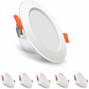 Dewdat - led Recessed Spotlight, 8W Ceiling Spotlight Set of 6, 700LM Downlight, IP44 Recessed Spotlight 3000K AC85-265V, Ceiling Light for Bathroom Dewdat - led Recessed Spotlight, 8W Ceiling Spotlight Set of 6, 700LM Downlight, IP44 Recessed Spotlight 3000K AC85-265V, Ceiling Light for Bathroom