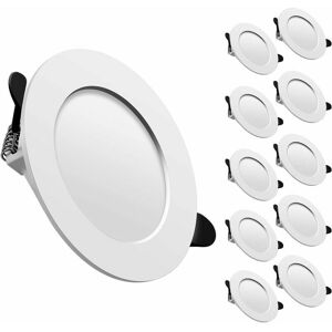 Dewdat - led Recessed Spotlight Extra Flat Recessed Lamp Flat Round Ceiling Light 5W Incandescent 230V Cool White 6500K for Living Room Kitchen 10pcs Dewdat - led Recessed Spotlight Extra Flat Recessed Lamp Flat Round Ceiling Light 5W Incandescent 230V Cool White 6500K for Living Room Kitchen 10pcs