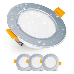 BEIJIYI LED recessed spotlight IP54 LED ceiling spotlights for bathrooms, wet rooms, warm white 3000K Set of 3 extra-flat round LED spotlights 7 Watt (7W) / BEIJIYI LED recessed spotlight IP54 LED ceiling spotlights for bathrooms, wet rooms, warm white 3000K Set of 3 extra-flat round LED spotlights 7 Watt (7W) /