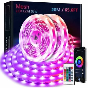 HOOPZI Led Strip Lights with Remote 20m, led Lights Strip Music Sync, App Control Color-Changing rgb led Lights for Bedroom Ceiling Under The Cabinet HOOPZI Led Strip Lights with Remote 20m, led Lights Strip Music Sync, App Control Color-Changing rgb led Lights for Bedroom Ceiling Under The Cabinet