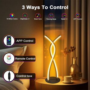Tlily - led Table Lamp +w Color Changing Dimmable with Remote Music Sync Smart Bluetooth app Control Bedroom Night Light Tlily - led Table Lamp +w Color Changing Dimmable with Remote Music Sync Smart Bluetooth app Control Bedroom Night Light