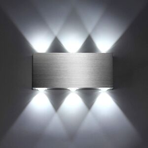 TONCHEAN Led Wall Light 6W Indoor Modern Square Up Down Aluminum Wall Lamp Lighting Decoration Light for Bedroom Office Bed Corridor Living Room Hotel Bar TONCHEAN Led Wall Light 6W Indoor Modern Square Up Down Aluminum Wall Lamp Lighting Decoration Light for Bedroom Office Bed Corridor Living Room Hotel Bar