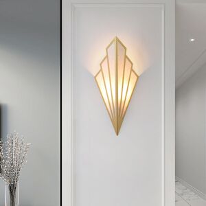 TONCHEAN Led wall light metal fan-shaped wall lights linen lampshade european hotel room bedside decorative wall lights living room corridor hallway wash wall TONCHEAN Led wall light metal fan-shaped wall lights linen lampshade european hotel room bedside decorative wall lights living room corridor hallway wash wall