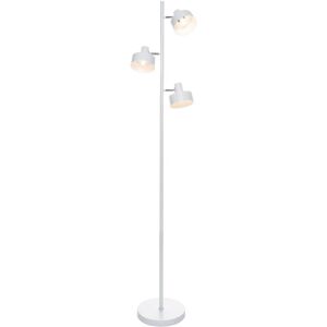 Litecraft - Alyssa Task Floor Lamp Adjustable 3 Light - White, Polished Chrome Litecraft - Alyssa Task Floor Lamp Adjustable 3 Light - White, Polished Chrome