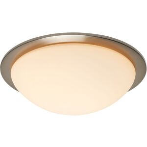 Litecraft - Arwel led Bathroom Glass Dome Flush Ceiling Light - Satin Nickel Litecraft - Arwel led Bathroom Glass Dome Flush Ceiling Light - Satin Nickel