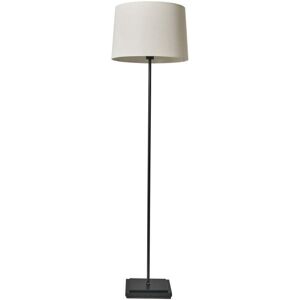 Litecraft Beck Floor Lamp Square Stick Base With Ivory Tapered Shade - Black Litecraft Beck Floor Lamp Square Stick Base With Ivory Tapered Shade - Black