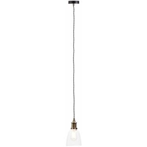 Litecraft - Ceiling Pendant Industrial Style 1 Light With Glass Shades - Antique Brass Litecraft - Ceiling Pendant Industrial Style 1 Light With Glass Shades - Antique Brass