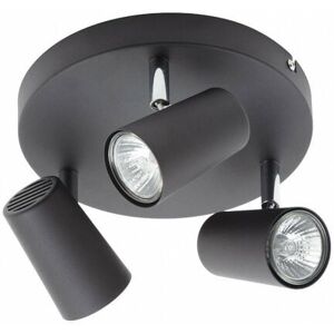 Litecraft - Chobham Spotlight Plate Adjustable Ceiling 3 Light - Black Litecraft - Chobham Spotlight Plate Adjustable Ceiling 3 Light - Black