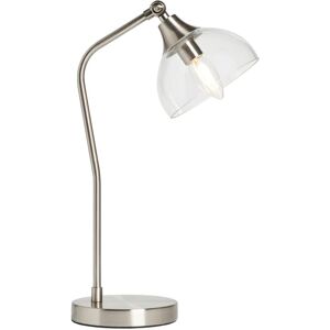 Litecraft - Darryl Task Table Lamp Adjustable Base With Dome Shade - Satin Nickel Litecraft - Darryl Task Table Lamp Adjustable Base With Dome Shade - Satin Nickel