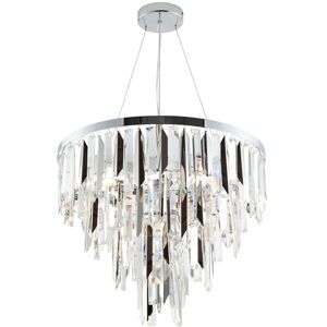 Litecraft - Dione 4 Light Crystal Effect Ceiling Pendant G9 Base IP20 - Chrome Litecraft - Dione 4 Light Crystal Effect Ceiling Pendant G9 Base IP20 - Chrome
