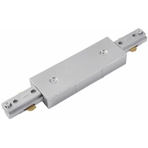 Litecraft - Double Live Connector For Track Light Circuit Mains Fitting - Silver Litecraft - Double Live Connector For Track Light Circuit Mains Fitting - Silver