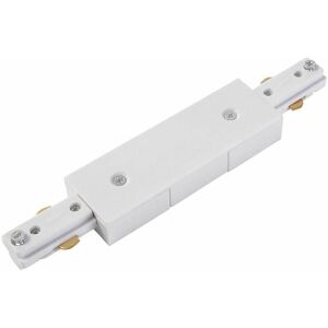 Litecraft - Double Live Connector For Track Light Circuit Mains Fitting - White Litecraft - Double Live Connector For Track Light Circuit Mains Fitting - White