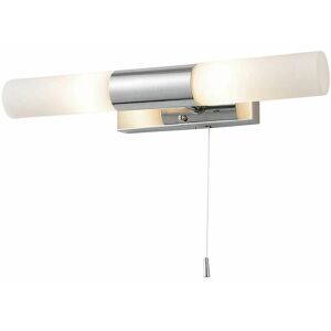 Litecraft - Elena Wall Light Bathroom Fitting With Glass Shades - Polished Chrome Litecraft - Elena Wall Light Bathroom Fitting With Glass Shades - Polished Chrome