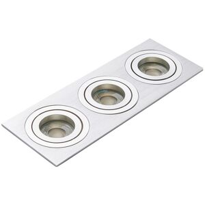 Litecraft - Evra Recessed Downlight Rectangular Tiltable Triple Spotlight - Silver Litecraft - Evra Recessed Downlight Rectangular Tiltable Triple Spotlight - Silver