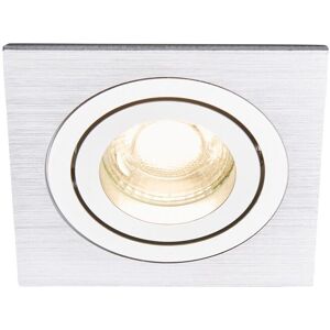 Litecraft - Evra Recessed Downlight Square Tiltable Ceiling Spotlight - Silver Litecraft - Evra Recessed Downlight Square Tiltable Ceiling Spotlight - Silver