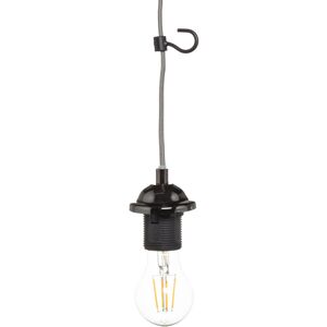 Litecraft - Fresia Ceiling Pendant Wall Plug in Braided Cable Light - Black Nickel Litecraft - Fresia Ceiling Pendant Wall Plug in Braided Cable Light - Black Nickel
