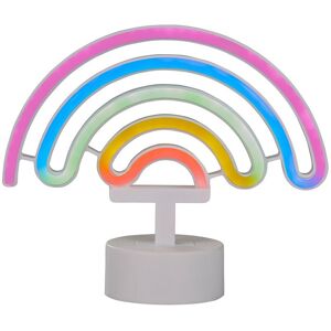 Litecraft Glow Rainbow Neon Children's Table Lamp - Multi Coloured Litecraft Glow Rainbow Neon Children's Table Lamp - Multi Coloured