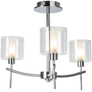 Litecraft Laverne Ceiling Light Bathroom Semi Flush Mount 3 Arm - Polished Chrome Litecraft Laverne Ceiling Light Bathroom Semi Flush Mount 3 Arm - Polished Chrome