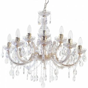 Litecraft Marie Therese Chandelier Ceiling Light Crystal Effect 12 Arm - Brass Litecraft Marie Therese Chandelier Ceiling Light Crystal Effect 12 Arm - Brass