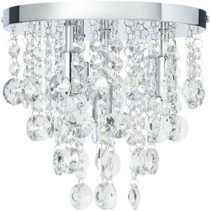 Litecraft - Montego Ceiling Light Flush Crystal Effect 4 Arm Fitting - Chrome Litecraft - Montego Ceiling Light Flush Crystal Effect 4 Arm Fitting - Chrome