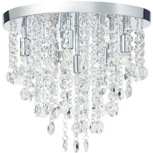 Litecraft - Montego Ceiling Light Flush Crystal Effect Fitting - Polished Chrome Litecraft - Montego Ceiling Light Flush Crystal Effect Fitting - Polished Chrome