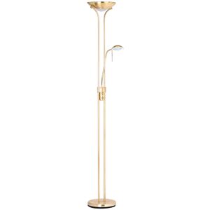 Litecraft - Mother & Child Floor Lamp 2 Arm With Bulbs - Satin Brass Litecraft - Mother & Child Floor Lamp 2 Arm With Bulbs - Satin Brass