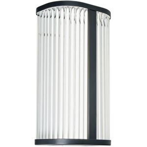 Litecraft - Perseus Bathroom Wall Light 8W cct Integrated led - Matte Black, Opal Litecraft - Perseus Bathroom Wall Light 8W cct Integrated led - Matte Black, Opal