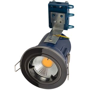 Litecraft - Recessed Downlight Fire Rated Fixed Ceiling Spotlight - Black Chrome Litecraft - Recessed Downlight Fire Rated Fixed Ceiling Spotlight - Black Chrome