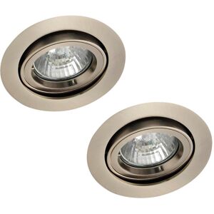 Litecraft - Recessed Downlight Fire Rated IP20 Tiltable Spotlight Chrome - 2 Pack Litecraft - Recessed Downlight Fire Rated IP20 Tiltable Spotlight Chrome - 2 Pack