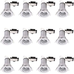Litecraft - Recessed Downlight Fixed Fire Rated Spotlight Polished Chrome- 12 Pack Litecraft - Recessed Downlight Fixed Fire Rated Spotlight Polished Chrome- 12 Pack