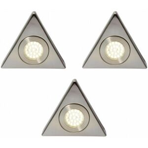 Litecraft - Scott Under Cabinet led Light Warm White Fitting in Nickel - 3 Pack Litecraft - Scott Under Cabinet led Light Warm White Fitting in Nickel - 3 Pack