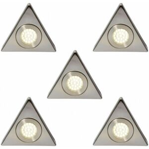 Litecraft - Scott Under Cabinet led Light Warm White Fitting in Nickel - 5 Pack Litecraft - Scott Under Cabinet led Light Warm White Fitting in Nickel - 5 Pack