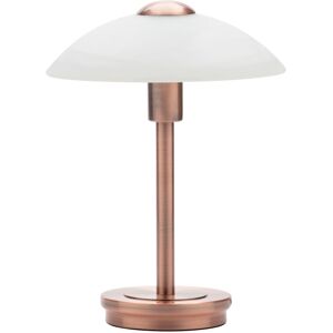 Litecraft - Table Lamp Touch Sensitive Base With Alabaster Shade - Antique Copper Litecraft - Table Lamp Touch Sensitive Base With Alabaster Shade - Antique Copper