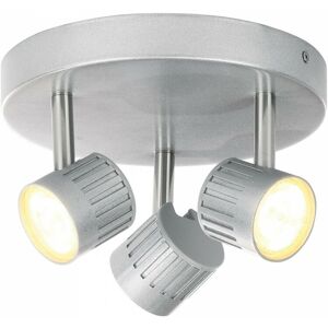 Litecraft - Travis Spotlight Plate Die Cast Ribbed 4 Watt led 3 Light - Silver Litecraft - Travis Spotlight Plate Die Cast Ribbed 4 Watt led 3 Light - Silver