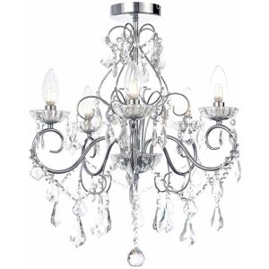 Litecraft - Vara Chandelier Bathroom IP44 Ceiling Light 5 Arm - Polished Chrome Litecraft - Vara Chandelier Bathroom IP44 Ceiling Light 5 Arm - Polished Chrome