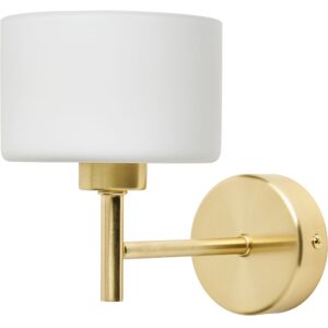 Litecraft Viv Wall Light 1 Arm With White Glass Shade - Satin Brass Litecraft Viv Wall Light 1 Arm With White Glass Shade - Satin Brass
