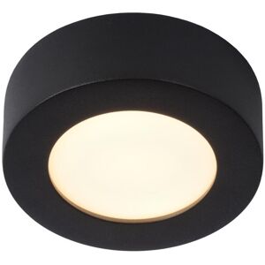 Lucide - brice-led - Flush Ceiling Light Bathroom - Ø11,7cm - led Dim. - 1x8W 3000K - IP44 - Black Lucide - brice-led - Flush Ceiling Light Bathroom - Ø11,7cm - led Dim. - 1x8W 3000K - IP44 - Black
