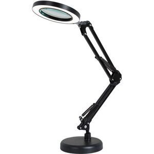 IKODM Magnifying Glass Loupe, Desk Light Table Lamp, 8X Magnification 10 Adjustable Brightness Levels, with 64 LEDs, Black IKODM Magnifying Glass Loupe, Desk Light Table Lamp, 8X Magnification 10 Adjustable Brightness Levels, with 64 LEDs, Black