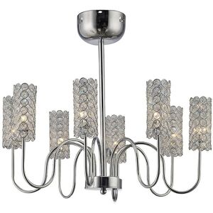Inspired Lighting Martina Pendant 8 Light G4 Polished Chrome/Crystal - Pendant Light Inspired Lighting Martina Pendant 8 Light G4 Polished Chrome/Crystal - Pendant Light