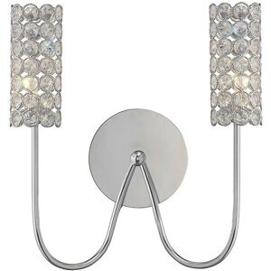 DIYAS Inspired Clearance - Martina Wall Lamp 2 Light G4 Polished Chrome/Crystal, not led/cfl Compatible DIYAS Inspired Clearance - Martina Wall Lamp 2 Light G4 Polished Chrome/Crystal, not led/cfl Compatible