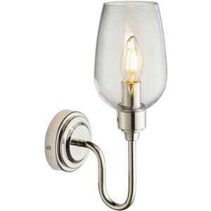 Merano - Livorno Wall Lamp Bright Nickel Plate, Clear Glass Merano - Livorno Wall Lamp Bright Nickel Plate, Clear Glass
