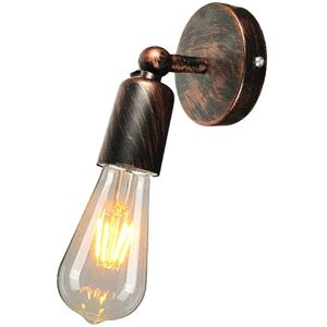 NORCKS Metal Iron Wall Light Creative Retro Wall Sconce Angle Adjustable Wall Lamp for Bedroom Bar Cafe Rust NORCKS Metal Iron Wall Light Creative Retro Wall Sconce Angle Adjustable Wall Lamp for Bedroom Bar Cafe Rust