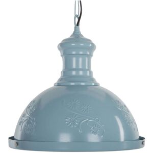 Beliani Pendant Lamp Blue Metal Floral - Pendant Lamp Beliani Pendant Lamp Blue Metal Floral - Pendant Lamp