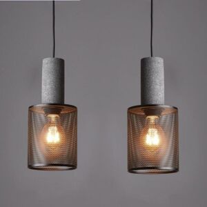 WOTTES Industrial Retro Pendant Lamp Metal Cage Hanging Lamp Decorative Ceiling Light for Bar Coffee Hallway Ø12.5CM 2Pcs WOTTES Industrial Retro Pendant Lamp Metal Cage Hanging Lamp Decorative Ceiling Light for Bar Coffee Hallway Ø12.5CM 2Pcs