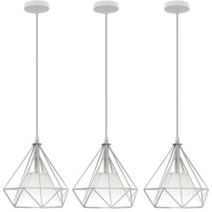 AXHUP White Diamond Pendant Light - Industrial Style AXHUP White Diamond Pendant Light - Industrial Style