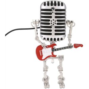 Tlily - Mic Robot,Retro Style Microphone Robot Table Lamp,Holding Guitare Night Light,Vintage Desk Lamp Red Tlily - Mic Robot,Retro Style Microphone Robot Table Lamp,Holding Guitare Night Light,Vintage Desk Lamp Red