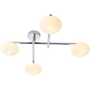 Merano Lighting Oristano Bathroom 4 Light Ceiling Semi Flush Chrome Plate & Matt Opal Glass IP44 Merano Lighting Oristano Bathroom 4 Light Ceiling Semi Flush Chrome Plate & Matt Opal Glass IP44