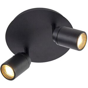 QAZQA Modern Bathroom Spot Light - IP44 - Dimmable - GU10 - Black QAZQA Modern Bathroom Spot Light - IP44 - Dimmable - GU10 - Black