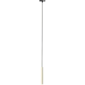QAZQA Modern Black and Beige Pendant Light for 1-Phase Track System - Slimline Keno QAZQA Modern Black and Beige Pendant Light for 1-Phase Track System - Slimline Keno